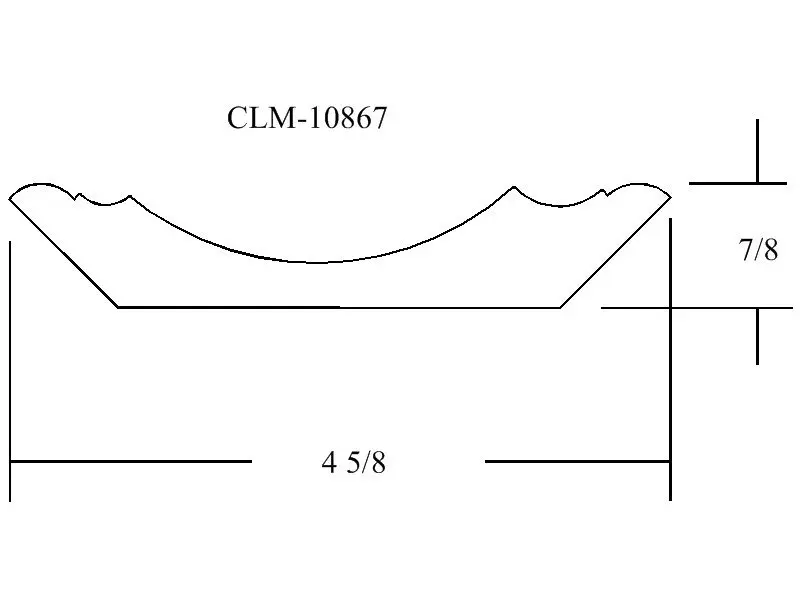 Line drawing of molding profile CLM-10867.