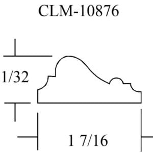 CLM-10876 molding profile diagram.