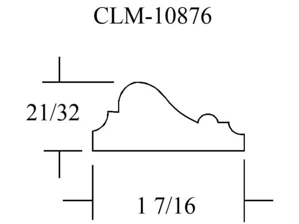 CLM-10876 molding profile diagram.