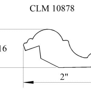 Line drawing of molding profile CLM 10878.