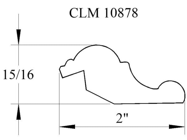 Line drawing of molding profile CLM 10878.