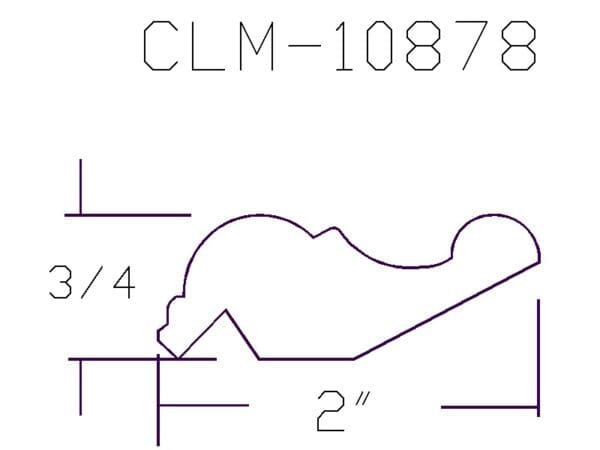 CLM-10878 crown molding diagram.