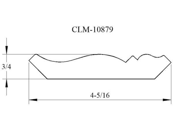 Line drawing of CLM-10879 molding.