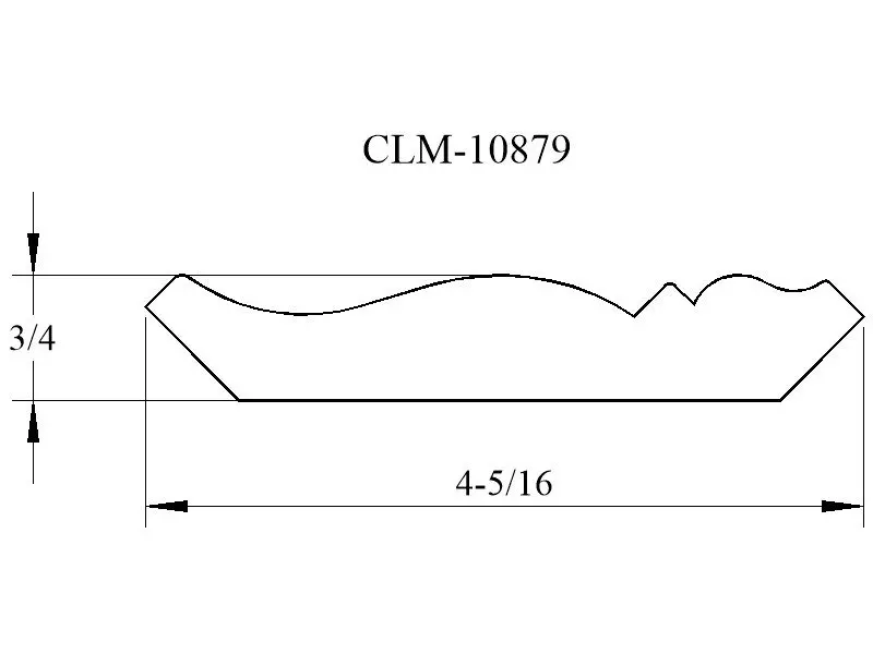 Line drawing of CLM-10879 molding.