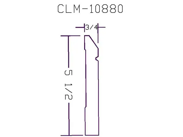 CLM-10880 casing profile diagram.
