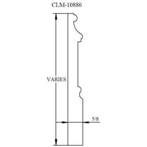 Line drawing of CML-10886 molding profile.