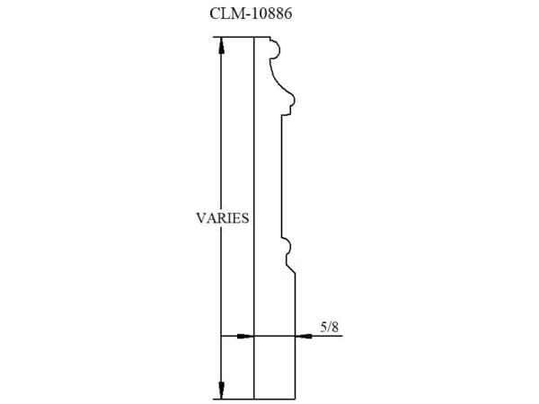 Line drawing of CML-10886 molding profile.