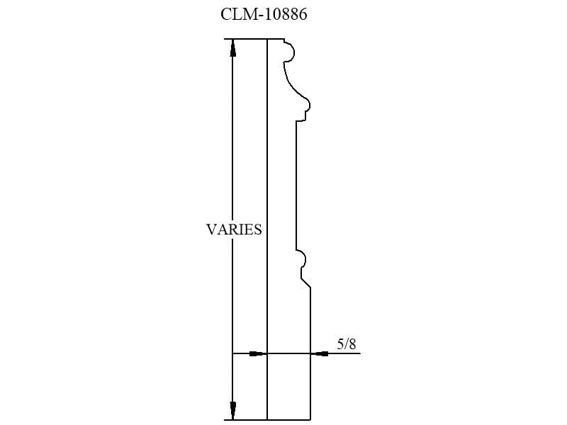 Line drawing of CML-10886 molding profile.