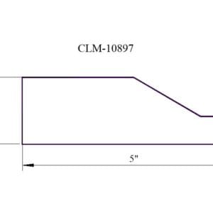 Diagram of CLM-10897, 5 inches by 1-1/2 inches.