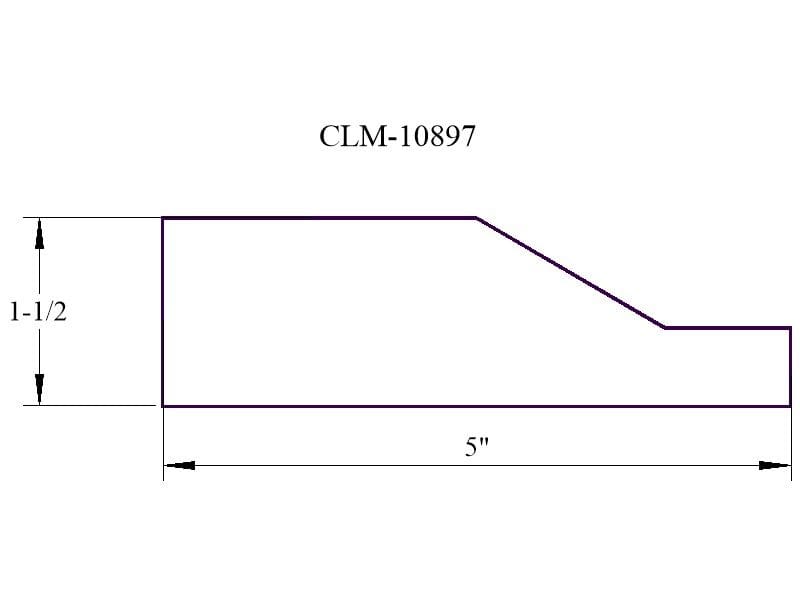 Diagram of CLM-10897, 5 inches by 1-1/2 inches.