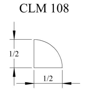 Diagram of CLM 108 half round trim.