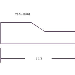 Line drawing of a rectangular shape with dimensions.