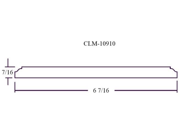 Line drawing of moulding CLM-10910.