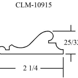 CLM-10915 molding profile diagram.