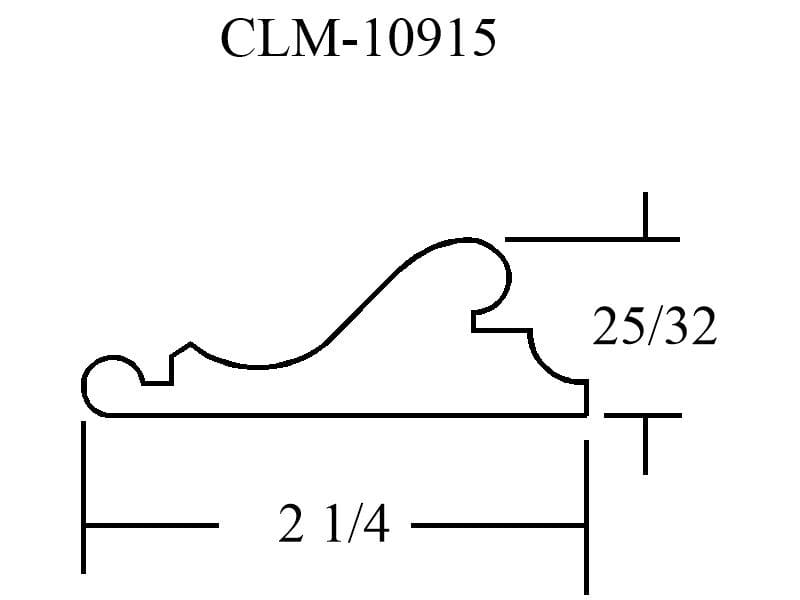 CLM-10915 molding profile diagram.