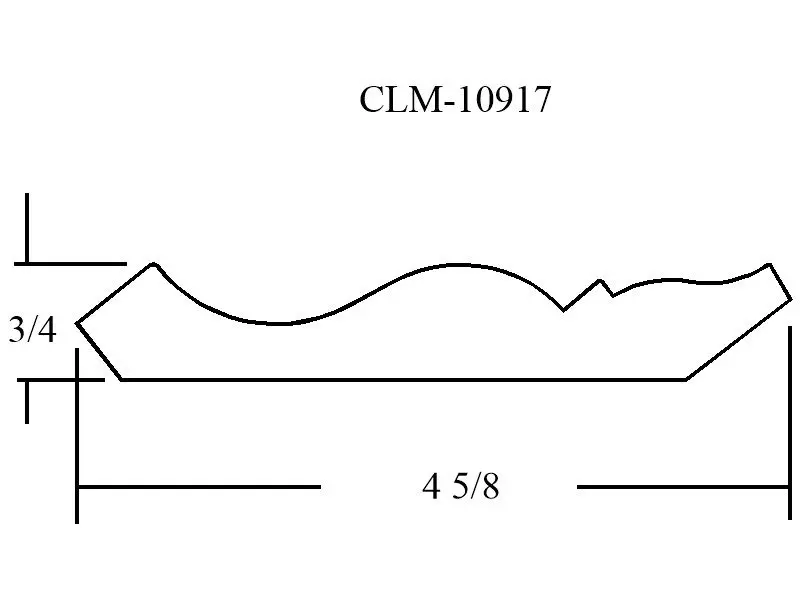 Line drawing of molding profile CLM-10917.