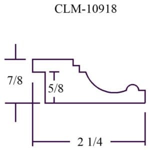 CLM-10918 molding profile diagram.