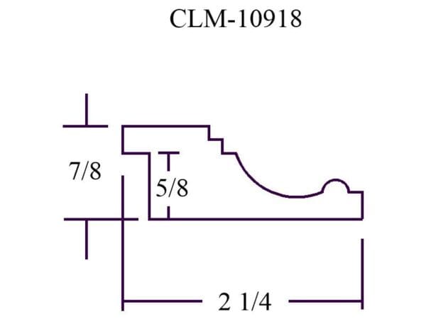 CLM-10918 molding profile diagram.