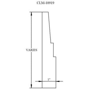 CLM-10919, 1" wide, variable height.