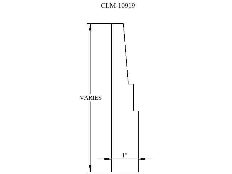 CLM-10919, 1" wide, variable height.