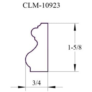 Line drawing of molding profile CLM-10923.