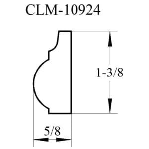 Line drawing of CLM-10924 molding.