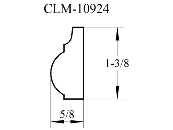 Line drawing of CLM-10924 molding.