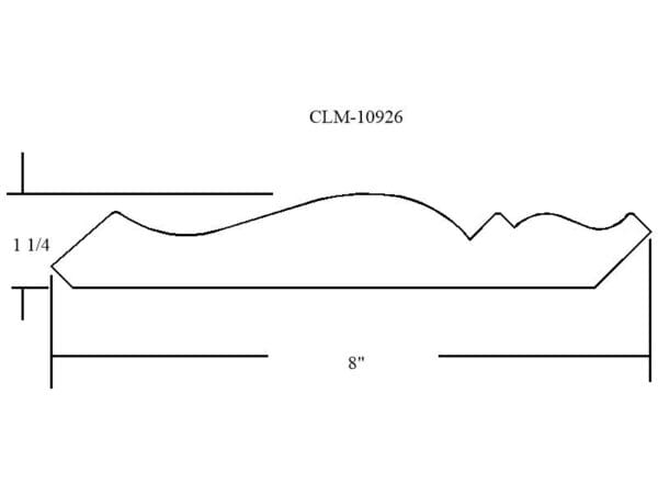 CLM-10926, 1/4 inch x 8 inch molding profile.