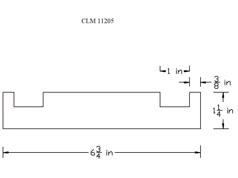 Line drawing of a CML 11205 part.