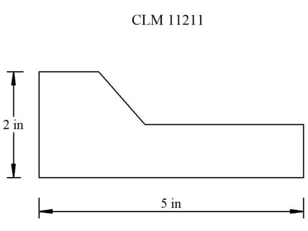 Diagram of CLM 11211, 2 inches by 5 inches.