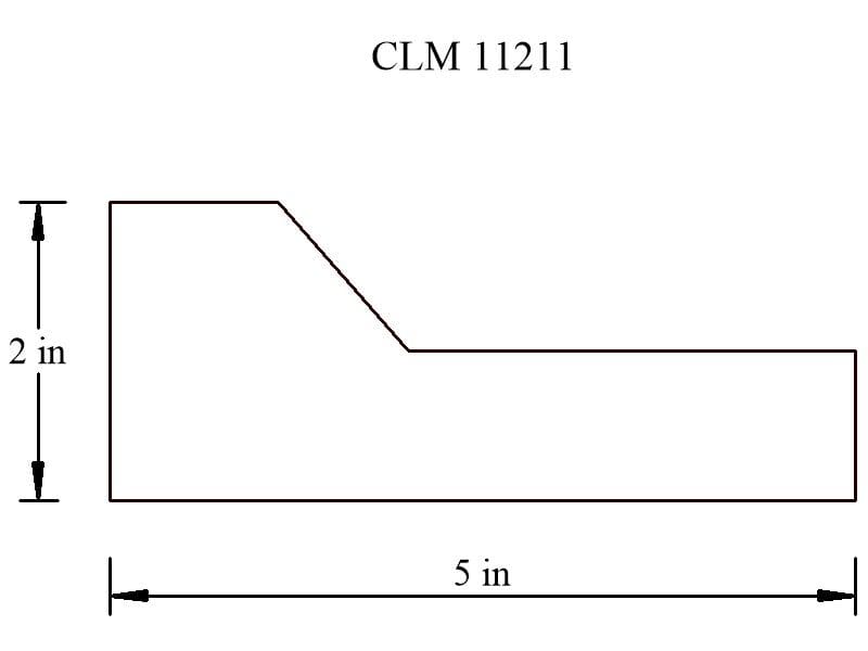 Diagram of CLM 11211, 2 inches by 5 inches.