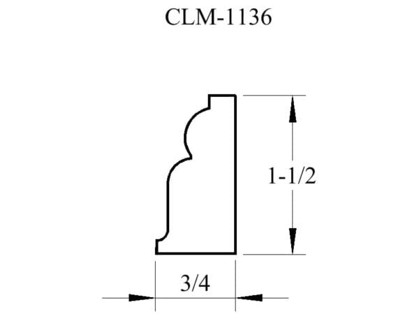 CLM-1136 molding profile diagram.