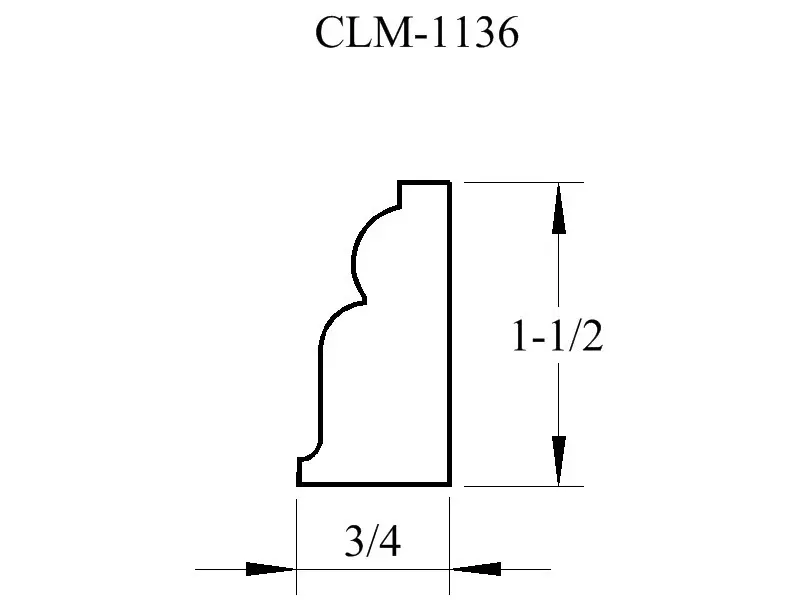 CLM-1136 molding profile diagram.