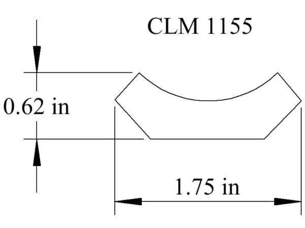 Line drawing of CLM 1155 molding.