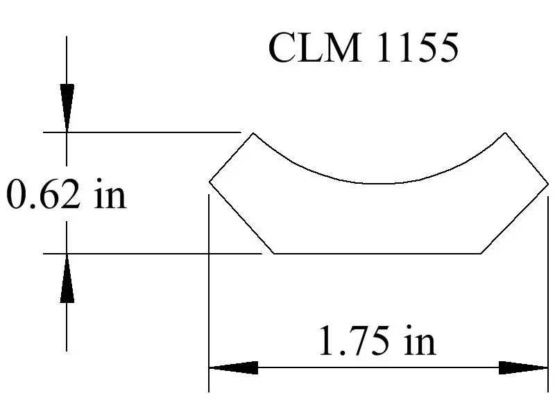 Line drawing of CLM 1155 molding.