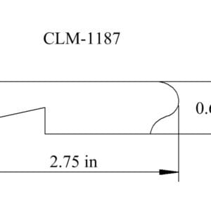 Diagram of CLM-1187, 2.75 in by 0.69 in.