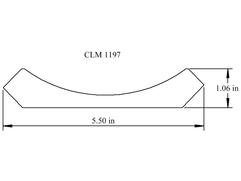 CLM 1197 curved molding diagram.