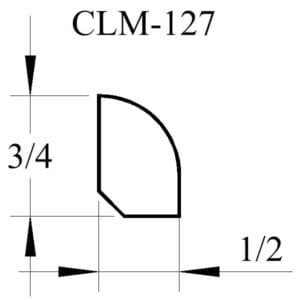 Line drawing of CLM-127 molding profile.