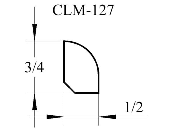 Line drawing of CLM-127 molding profile.