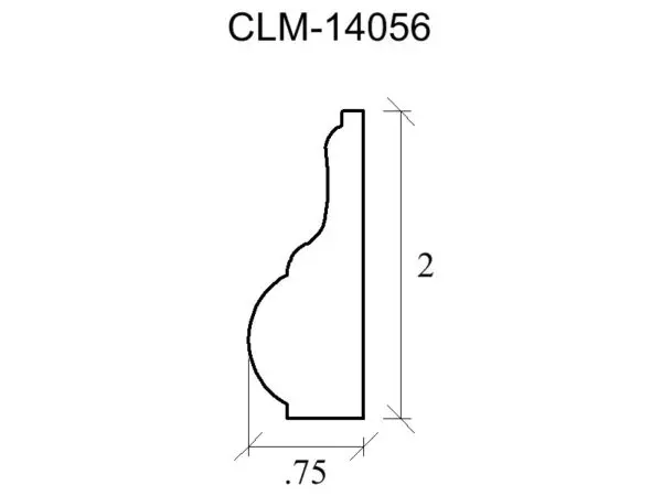 Line drawing of molding CLM-14056.