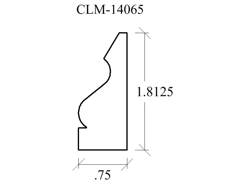 Line drawing of CLM-14065 molding.