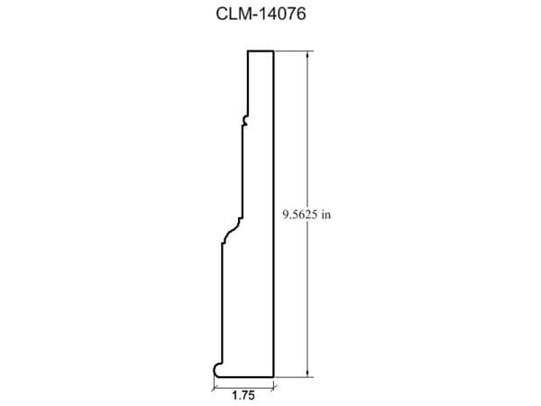 Line drawing of a molding profile CLM-14076.