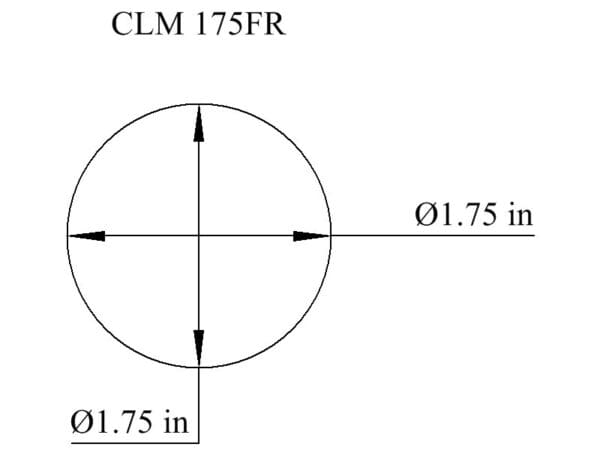 Diagram of CLM 175FR, 1.75 inches in diameter.