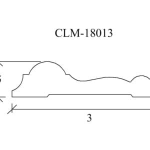 Line drawing of a molding profile CLM-18013.