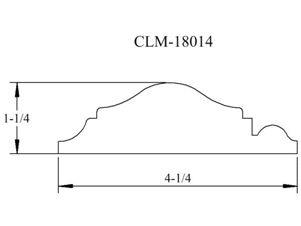 CLM-18014 crown molding diagram.