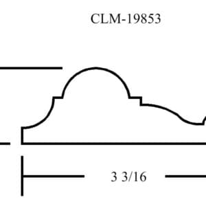 Cove molding, CLM-19853, 1 1/8" x 3 3/16"