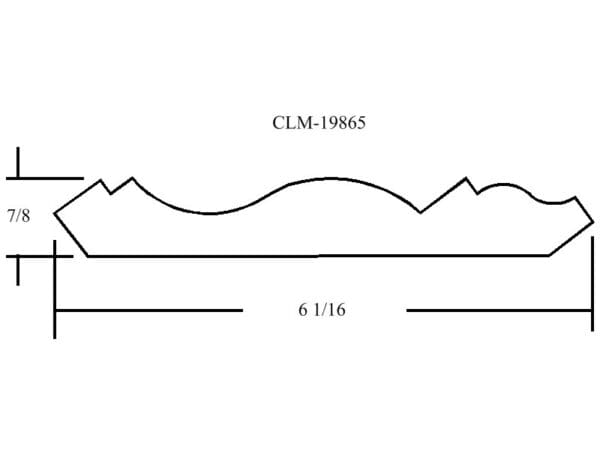 Diagram of a key blank, CLM-19865.