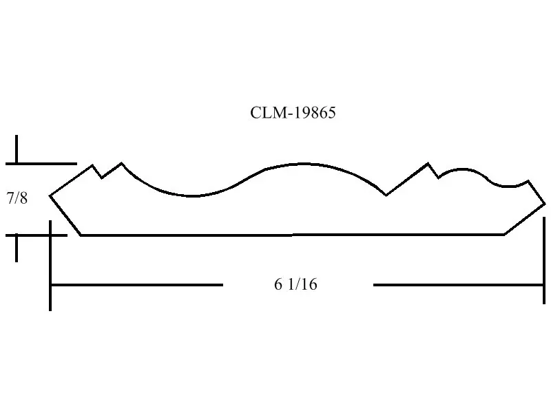 Diagram of a key blank, CLM-19865.