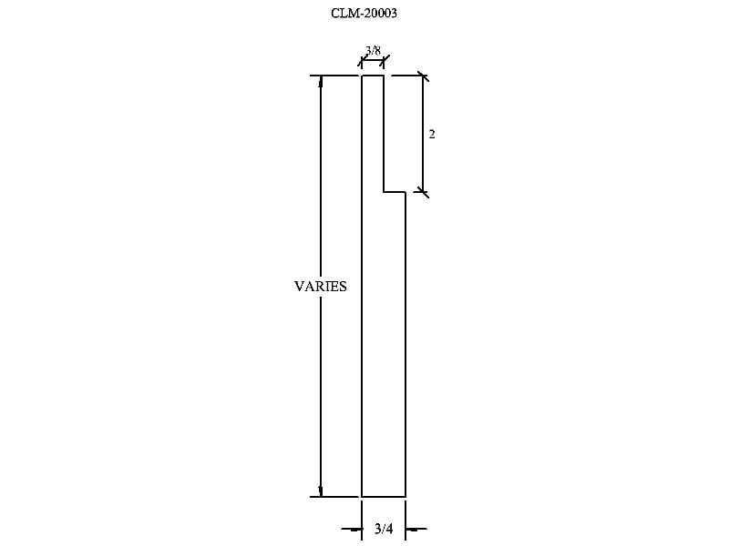 Line drawing of a part with dimensions.