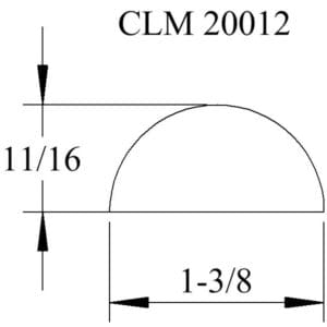 CLM 20012, 11/16 x 1-3/8 diagram.